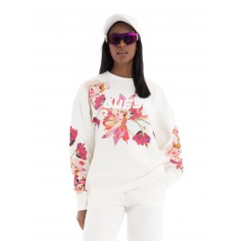 Guess Corine Floral Sweater Off White