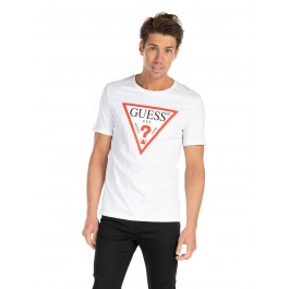 Guess Triangle Logo T-Shirt -White