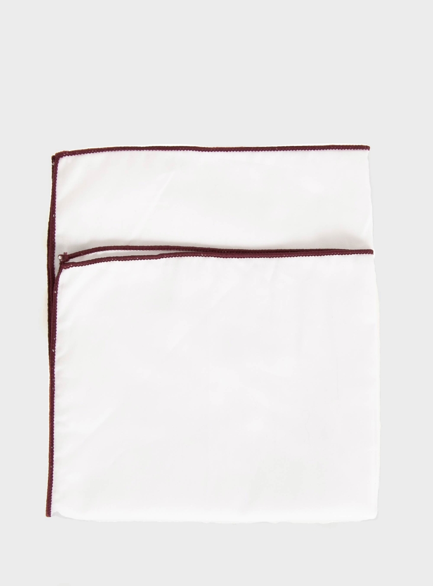 Stefano Mario Pocket Square - Bordeaux