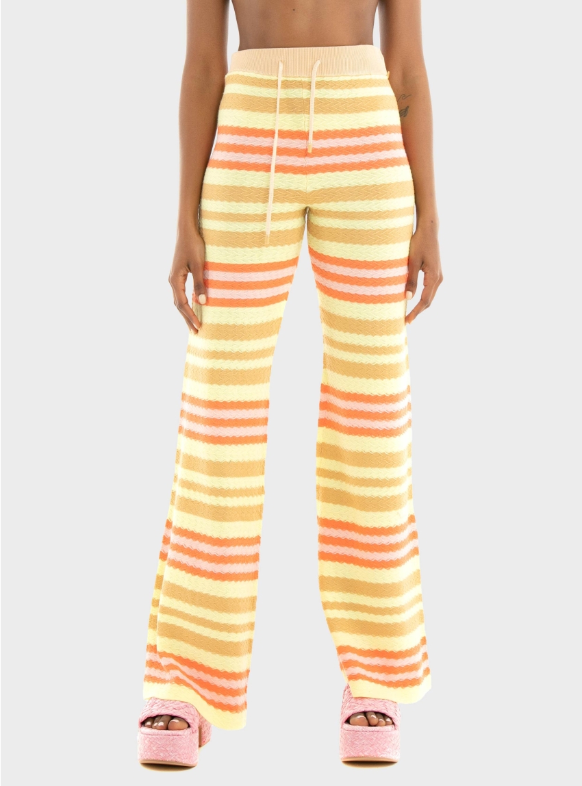 Scotch & Soda High Rise Knitted Flare Trousers - Multi Colors