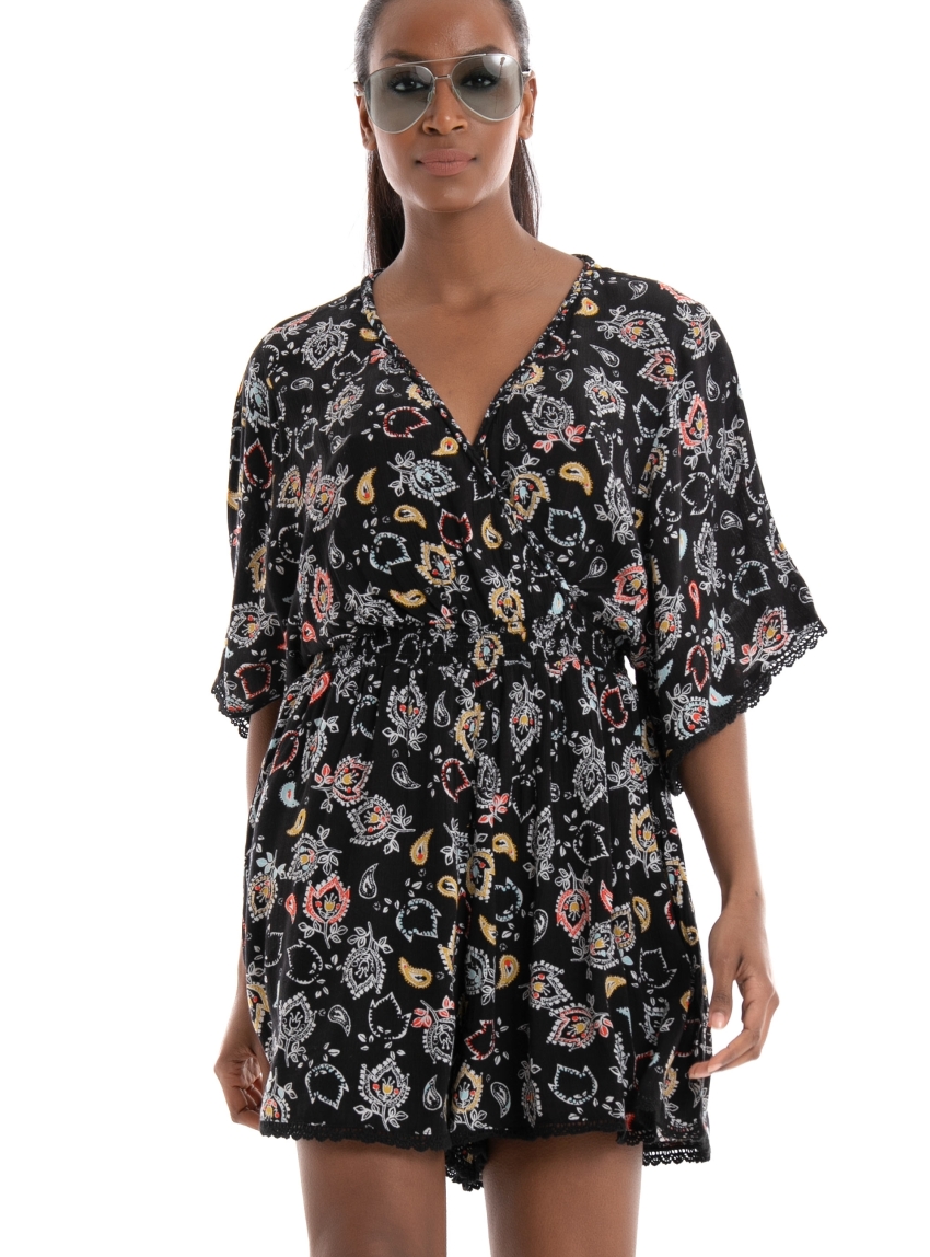 Superdry Ovin Vintage Beach Playsuit - Black