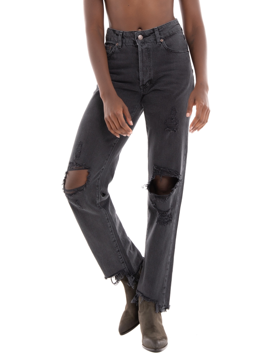 JJXX Seoul Straight Mid Waist Jeans Rr3006 - Black