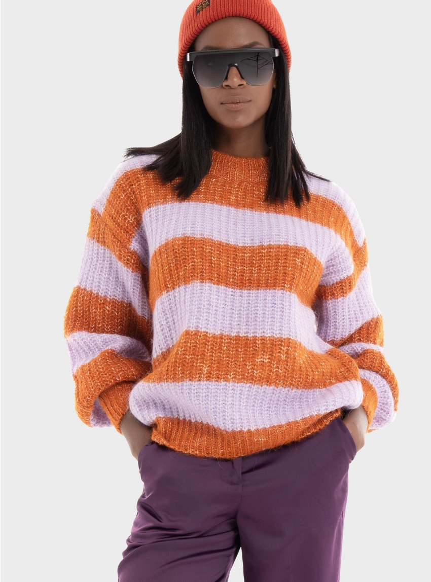 Selected Scarlett  O-Neck Knit - Striped