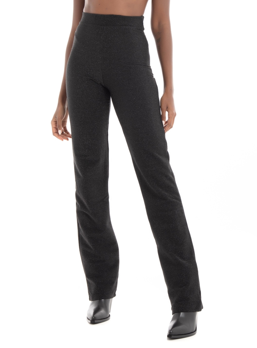 JJXX Mynthe High Waist Glitter Sweatpants - Black