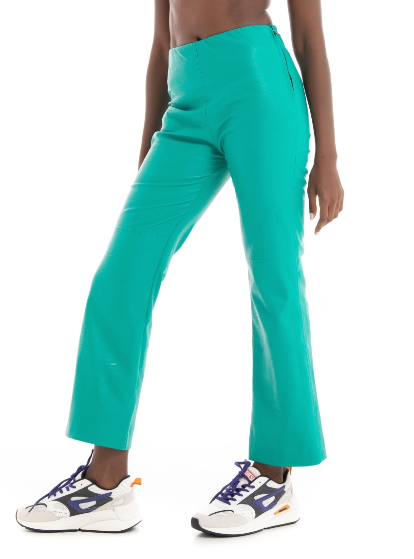 Black & Black Pants - Dark Green