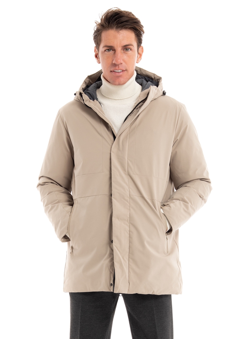 Jack & Jones Premium Tiger Parka Jacket - Dark Beige