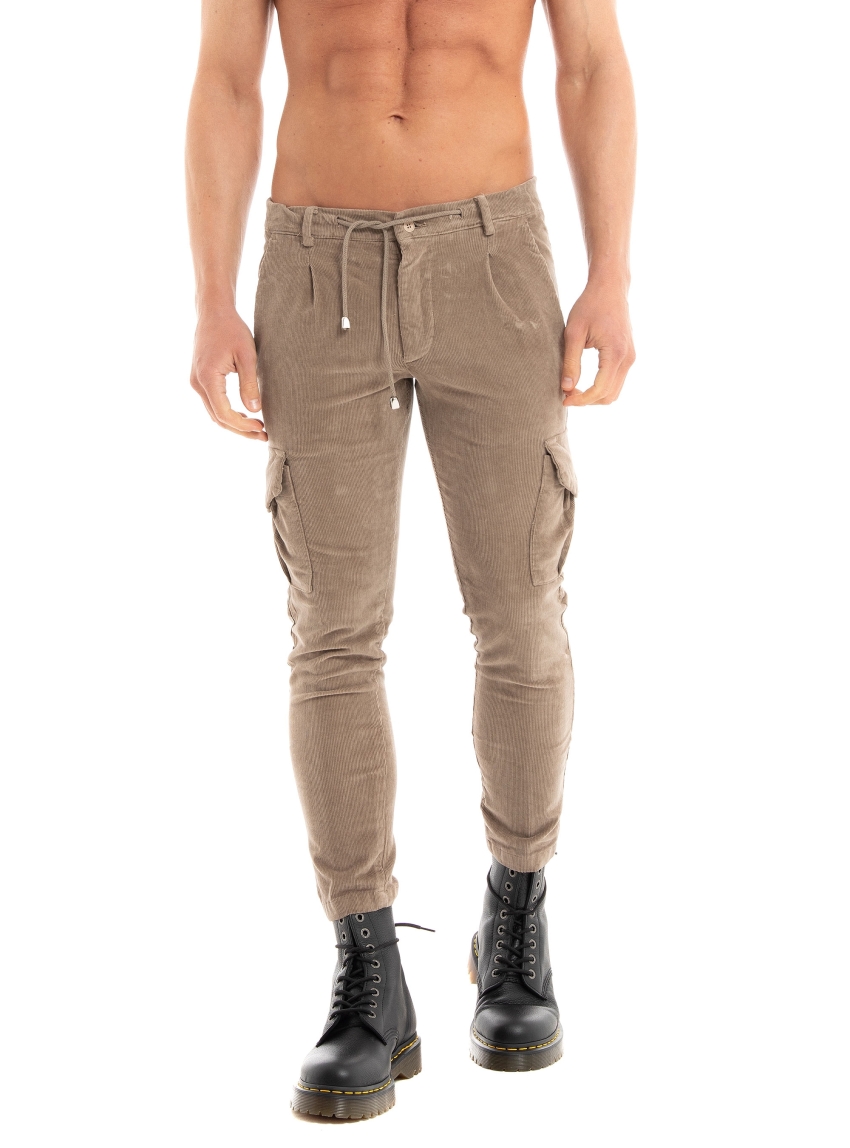 Paul Miranda Corduroy Cargo Pants - Light Brown