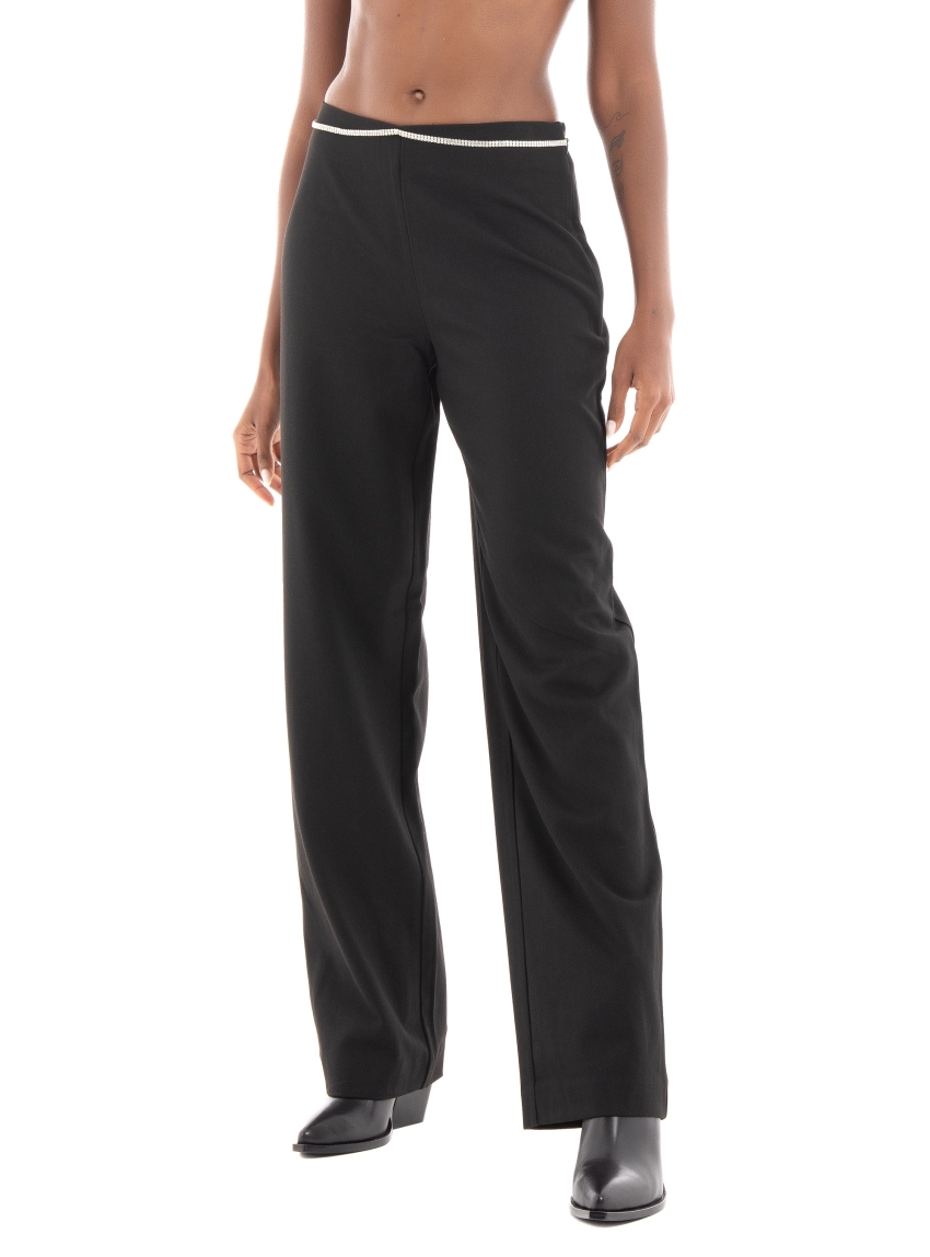 Only Tera Highwaist Simili-Chain Pants - Black