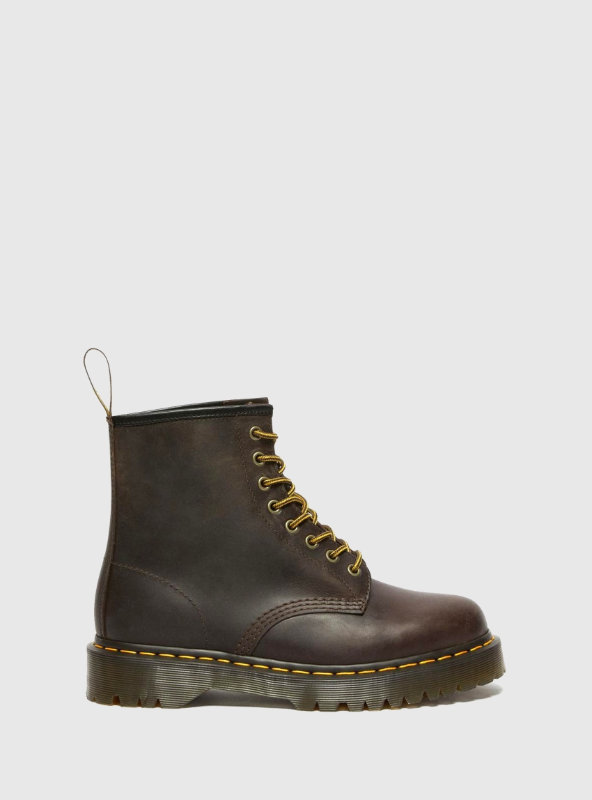Dr Martens 1460 Bex Crazy Horse Ankle Boots - Dark Brown