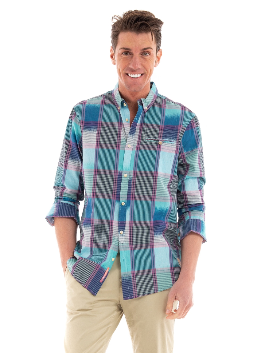 Scotch & Soda Regular-Fit Yarn-Dyed Voile Shirt - Blue