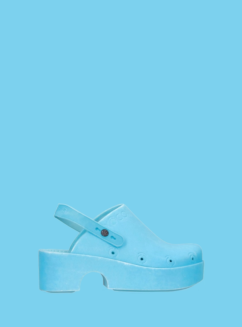 Xocoi Low Wom Flocked Drop 1 Clogs - Turquoise