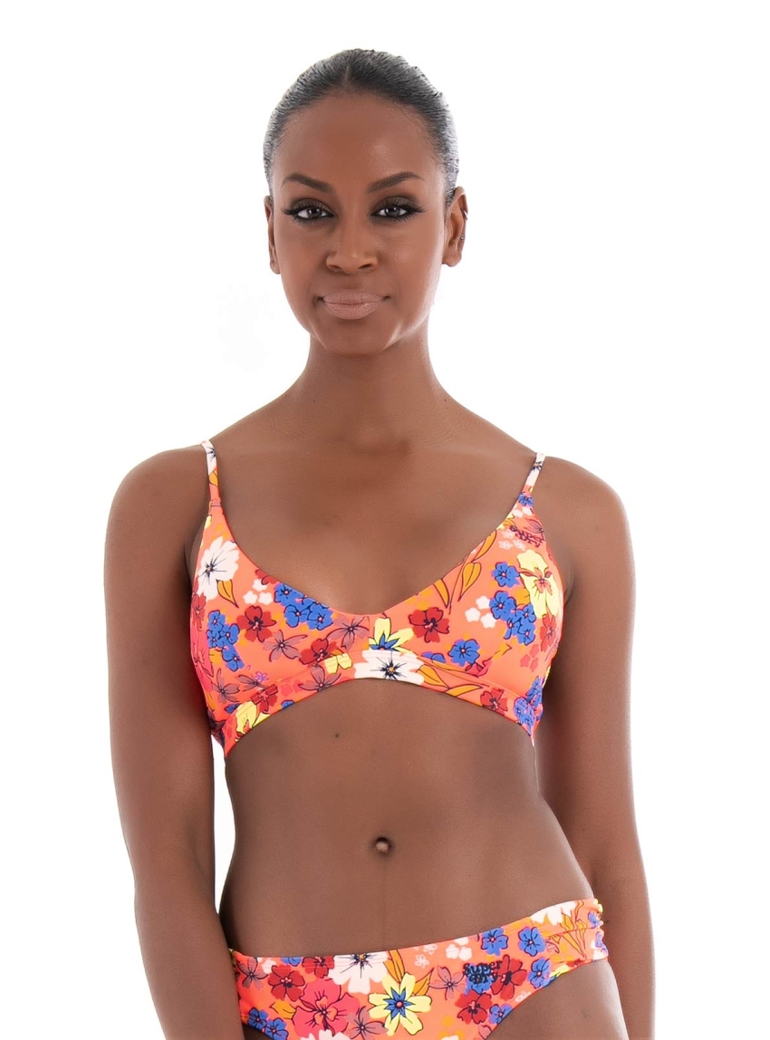 Superdry Ovin Vintage Tri Bikini Top - Coral