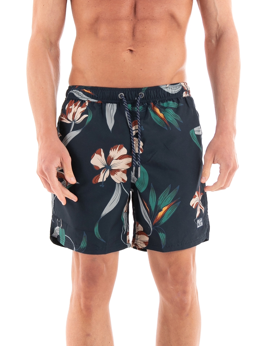 Superdry Vintage Hawaiian Swim Shorts - Navy