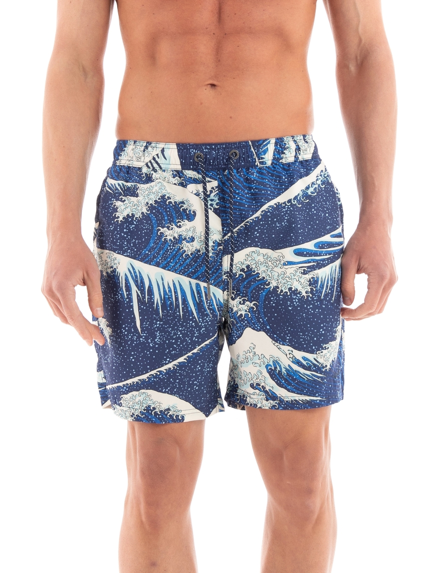 Superdry Vintage Hawaiian Swim Shorts - Blue
