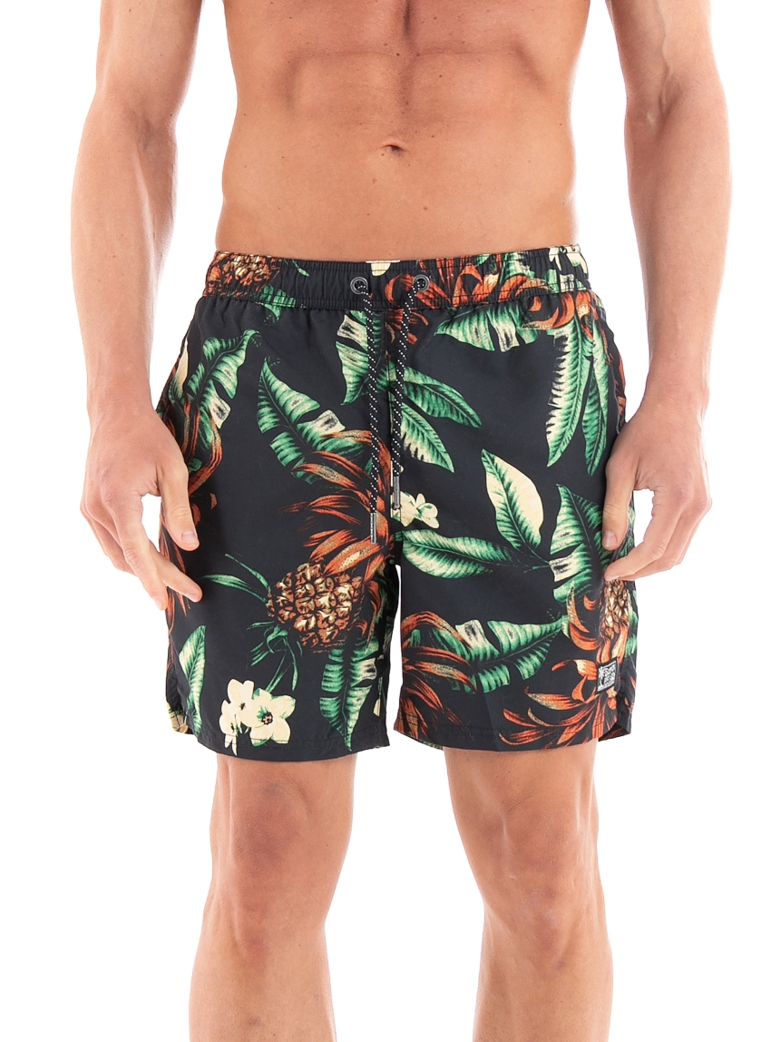 Superdry Vintage Hawaiian Swim Shorts - Black