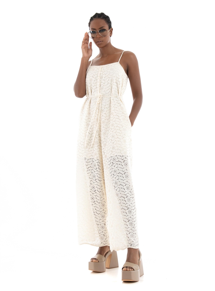 Ioanna Kourbela "Alice Opulence" Jumpsuit - Ecru