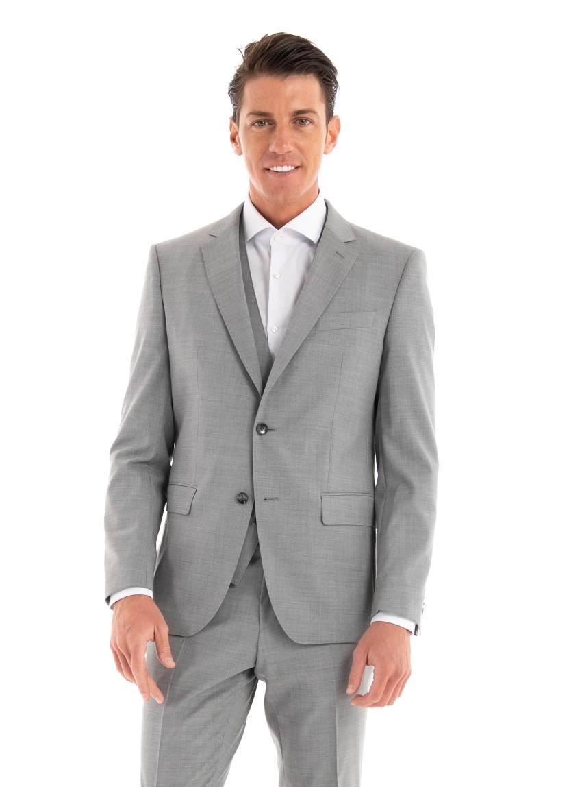 BOSS Slim Fit Blazer H-Huge-MM-224 - Light Grey