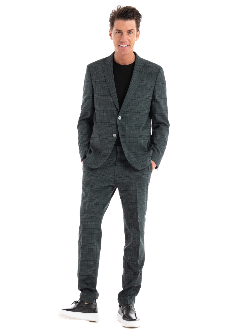 BOSS Slim Fit Linen Suit C-Huge-2Pcs-232 - Light Green