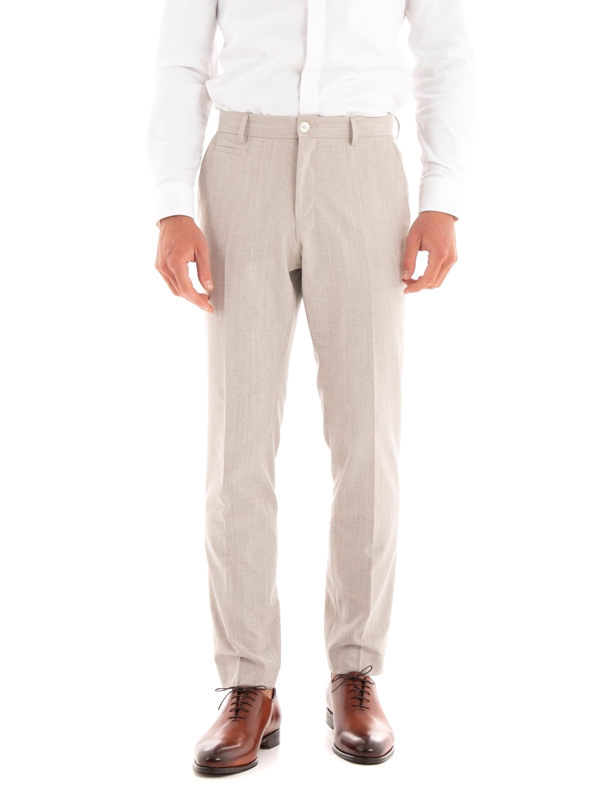 BOSS Slim Fit Trousers H-Genius-224 - Beige