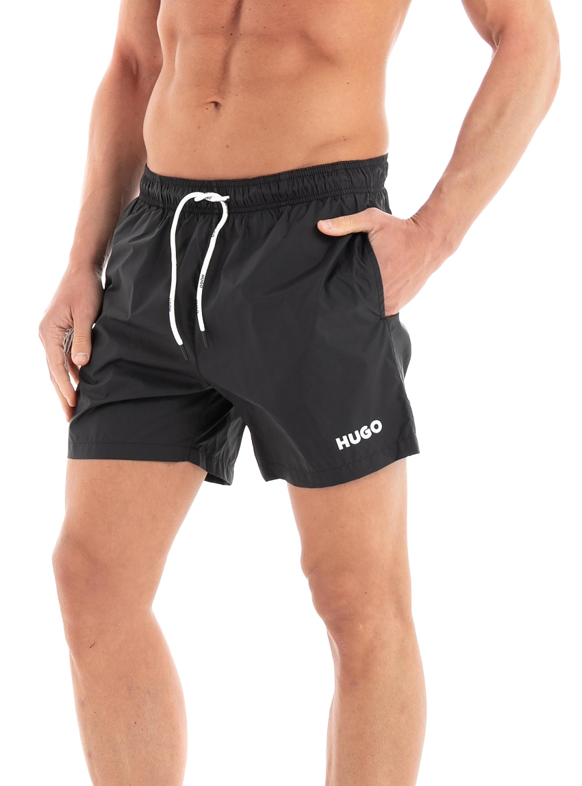 HUGO Quick-Dry Swim Shorts HAITI - Black