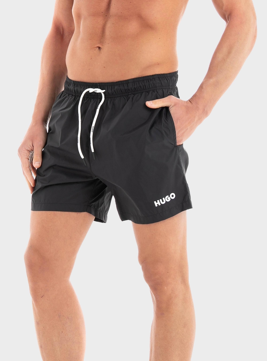 HUGO Quick-Dry Swim Shorts HAITI - Black