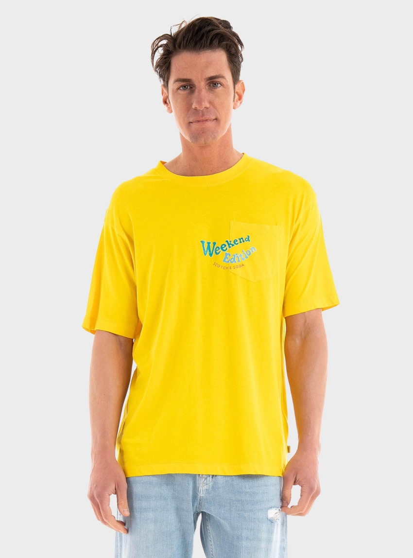 Scotch & Soda Weekend Edition Pocket T-Shirt - Yellow