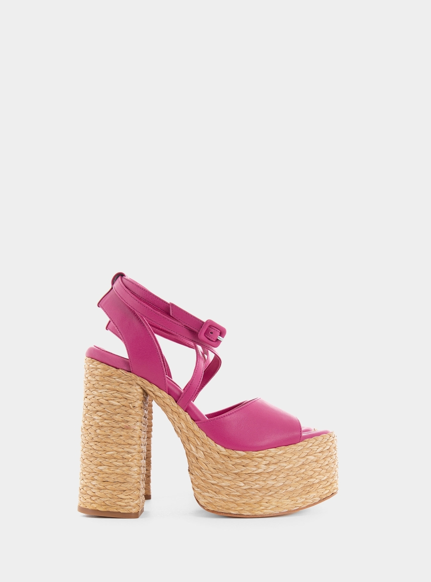 Paloma Barcelo Heel Sandals Colette - Magenta