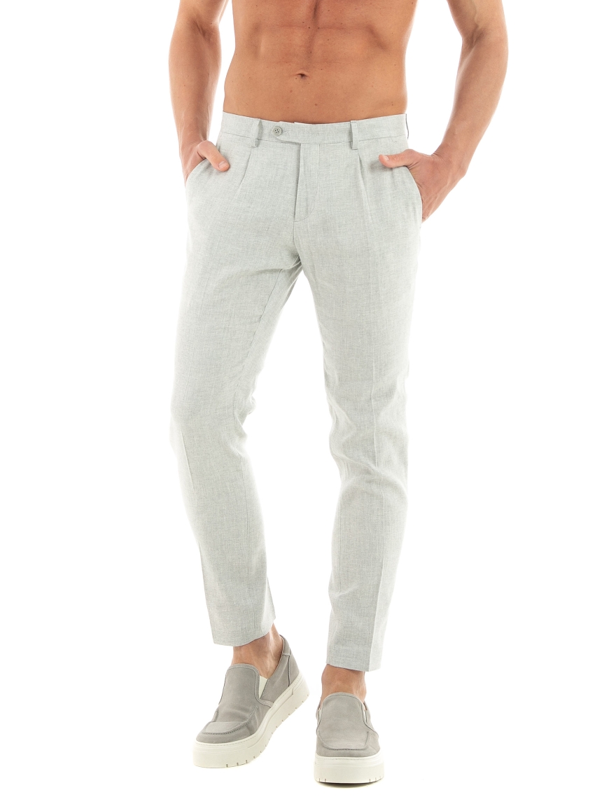 Paul Miranda Slim Fit Trousers - Light Grey