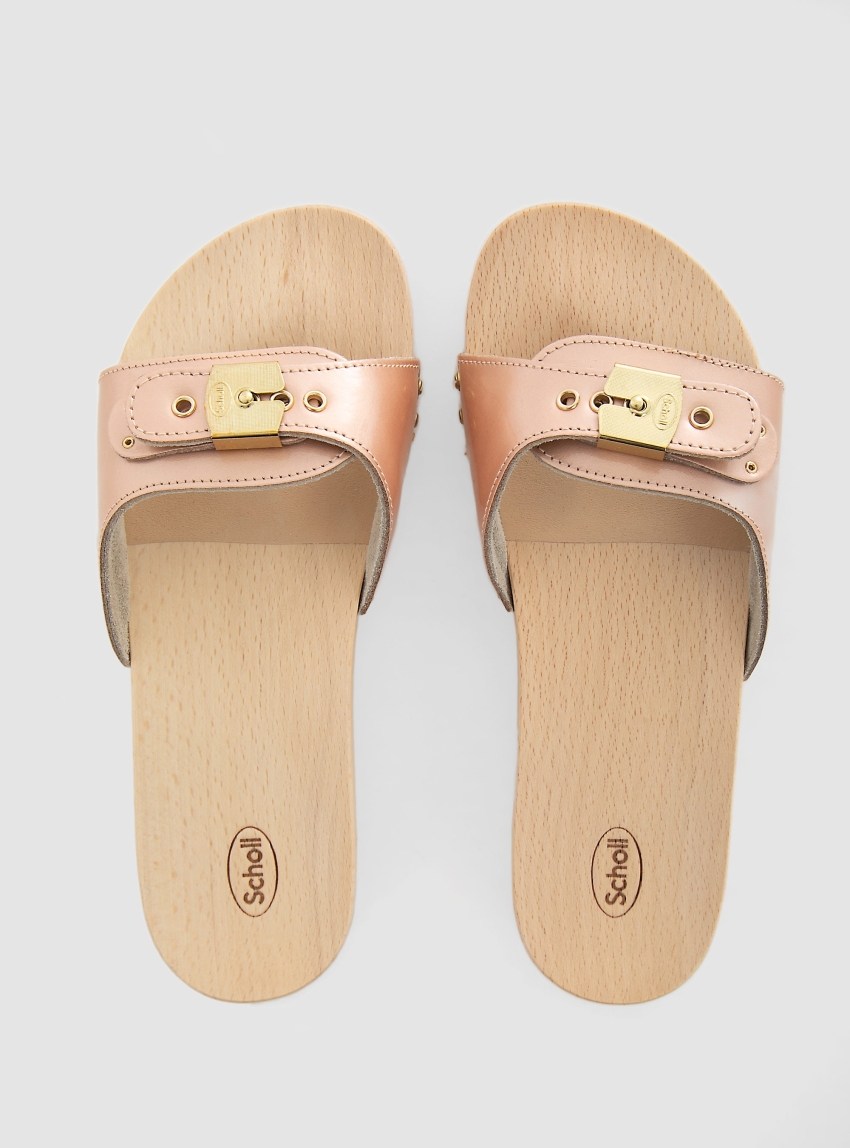 Scholl Pescura Flat Flex Clogs - Rosegold
