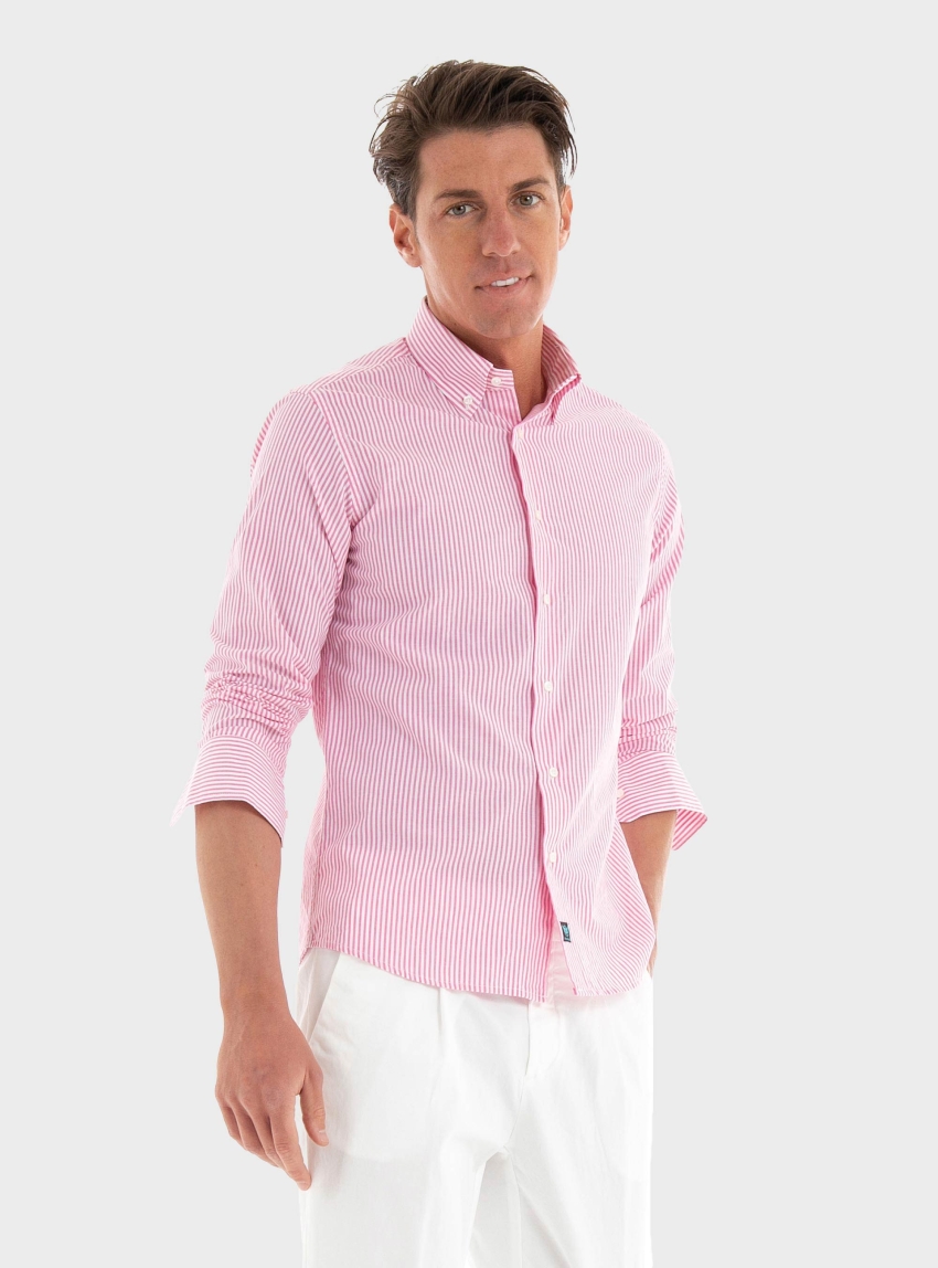 Brouback Slim Fit Striped Shirt - Pink