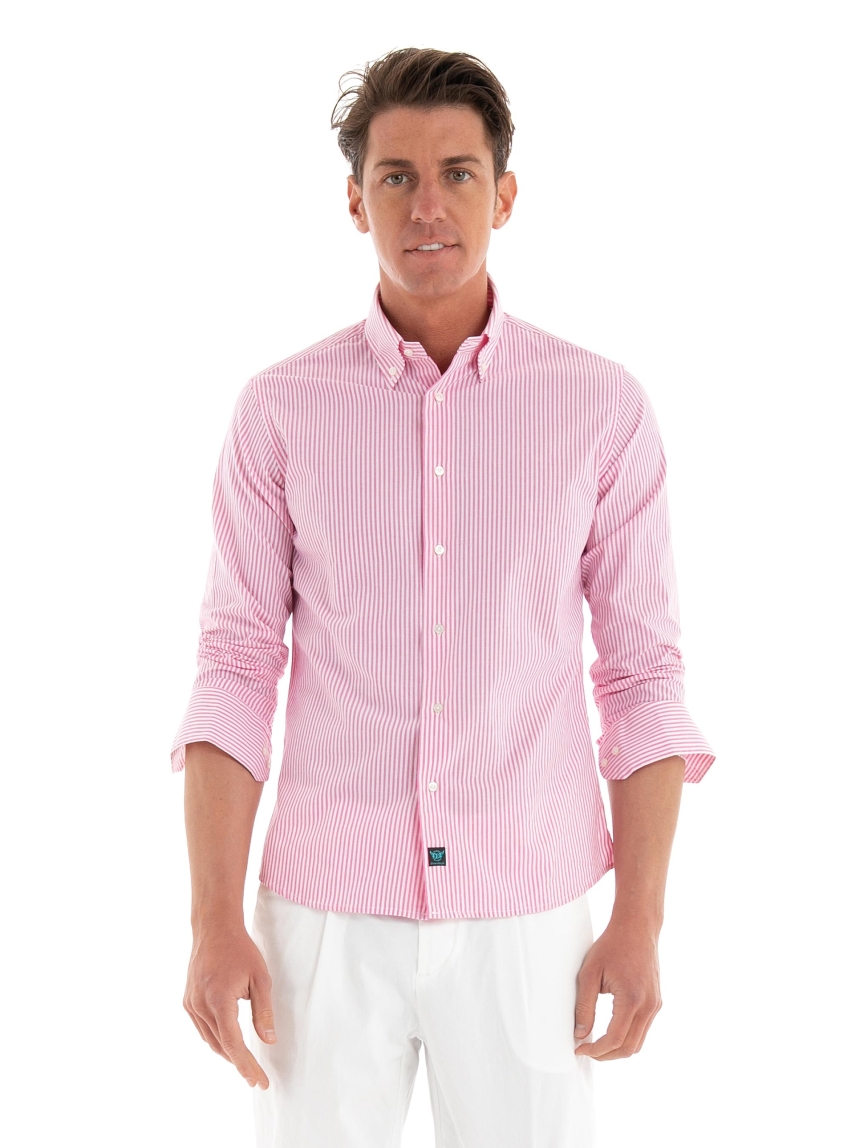 Brouback Slim Fit Striped Shirt - Pink