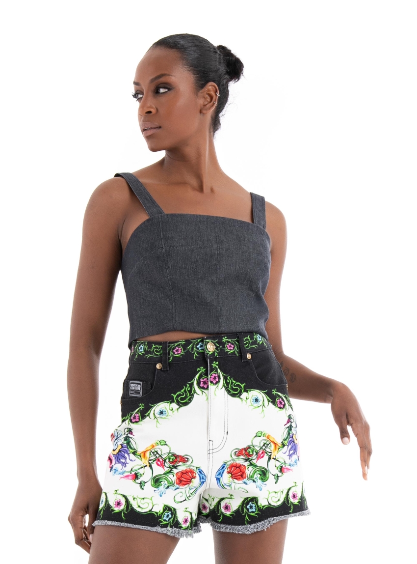 Karl Lagerfeld Klxav Denim Look Bandeaux Top - Dark Blue