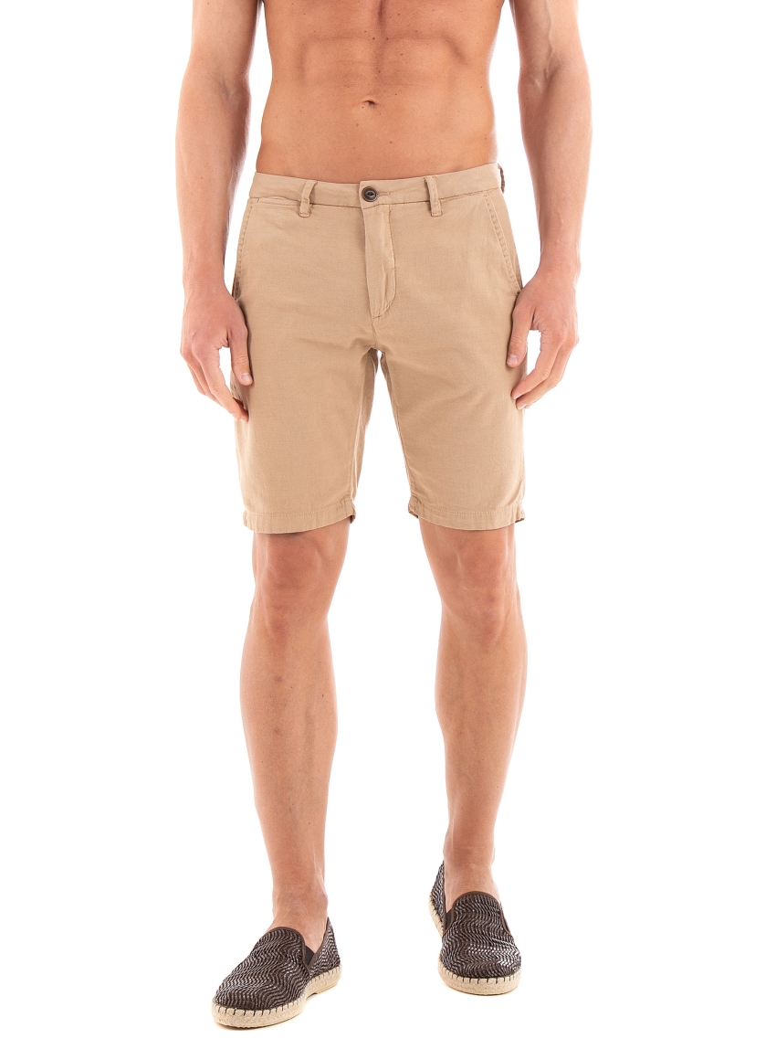 Gabba Jason Broke Linen Chino Shorts - Beige