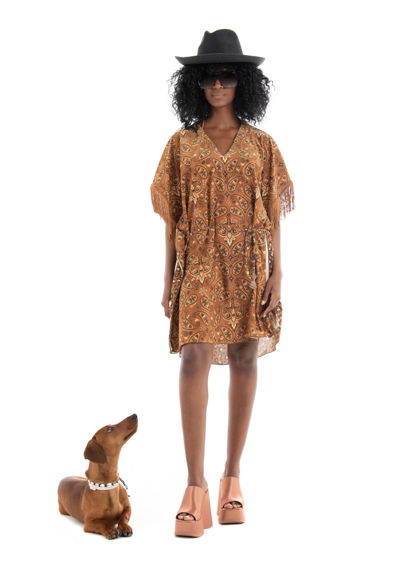 4giveness Ibiza Caftan Dress - Animal Print