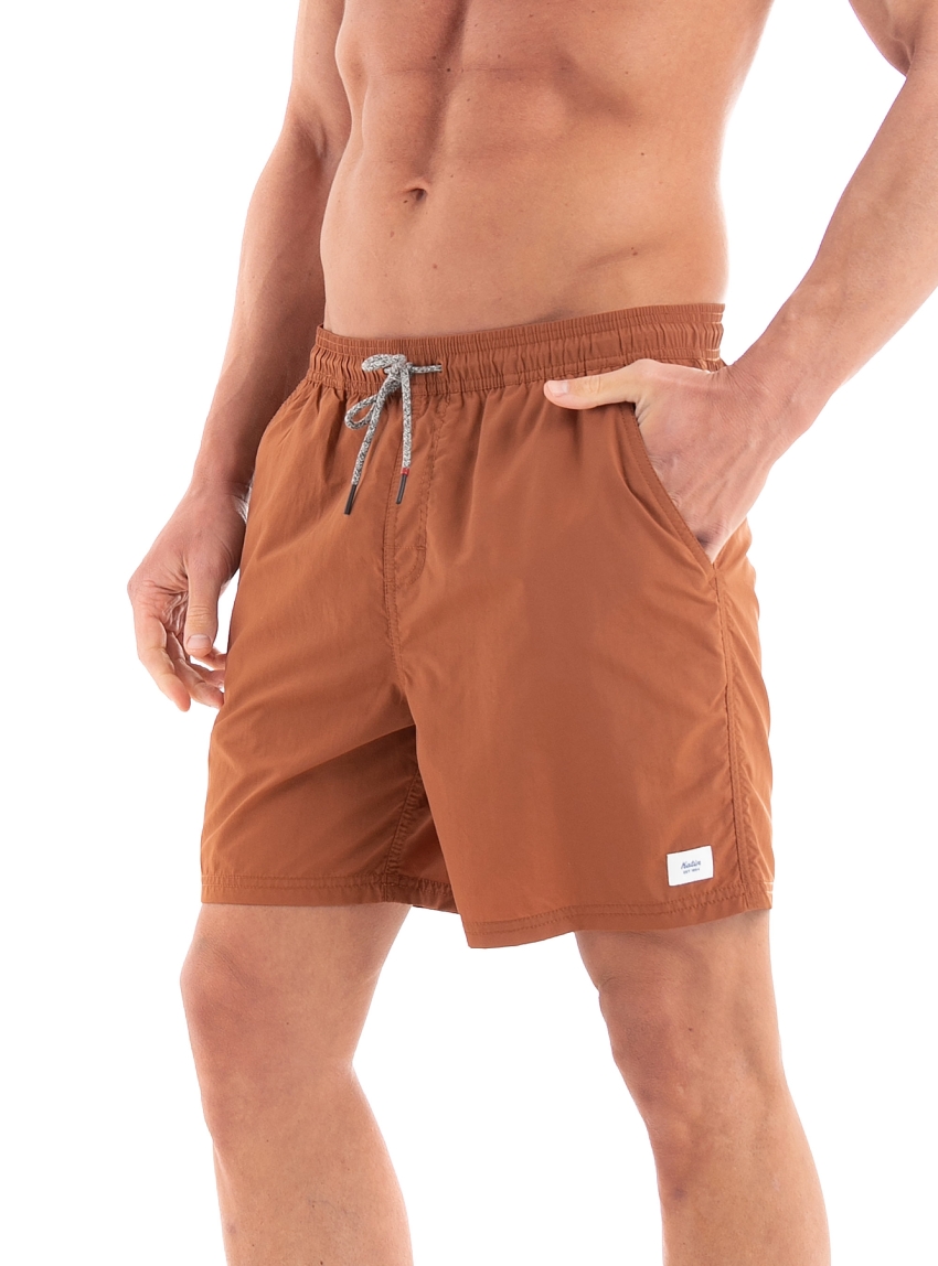 Katin Poolside Volley Swim Shorts - Rust Brown