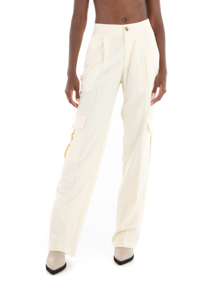 JJXX Mary Mid Waist Cargo Pants - Pearl