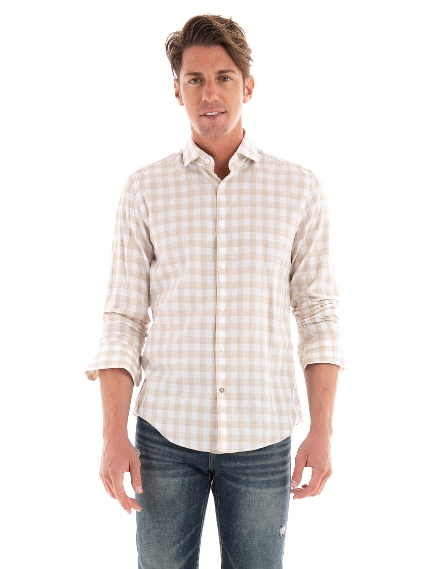 BOSS Casual Fit Shirt C-HAL-Spread-C1-223 - Beige