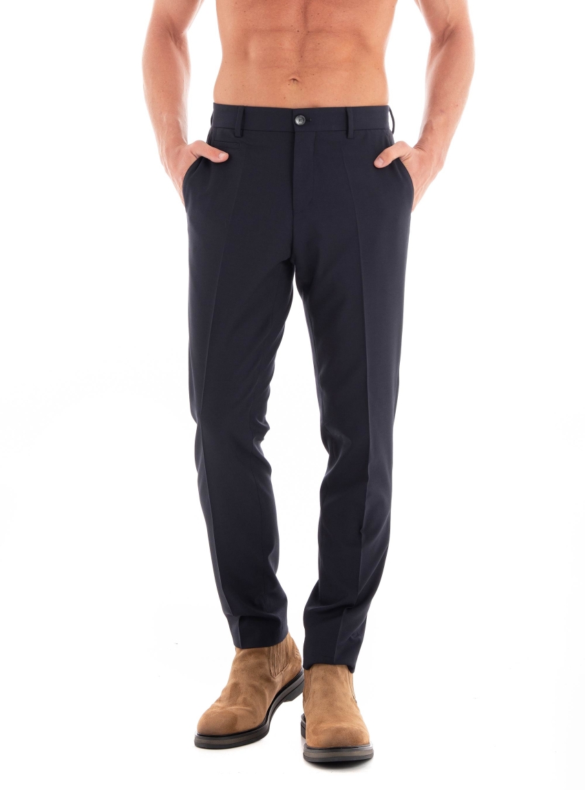 BOSS Slim Fit Trousers H-Genius-224 - Dark Blue