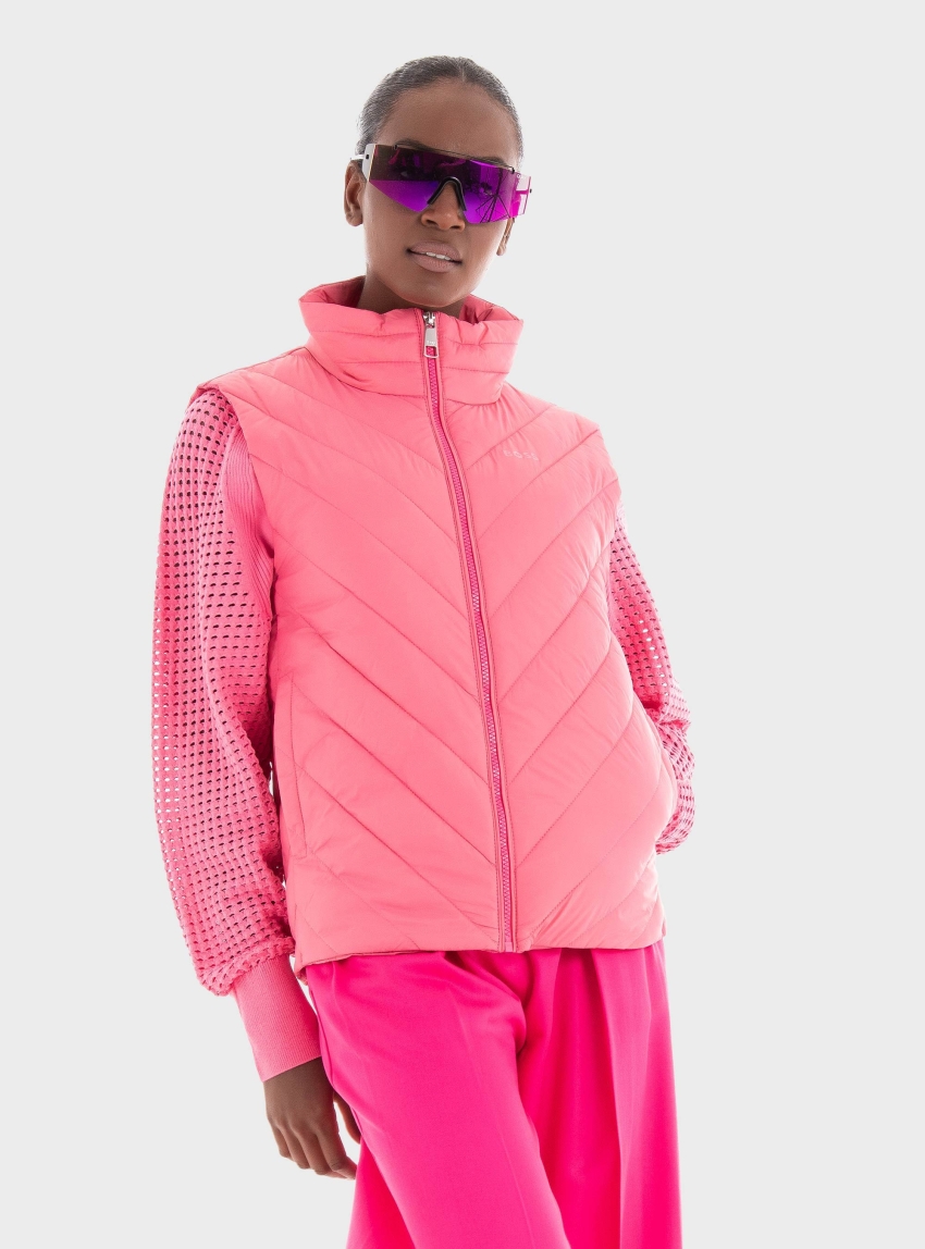 BOSS Logo Detail Vest C_Palassy - Hot Pink