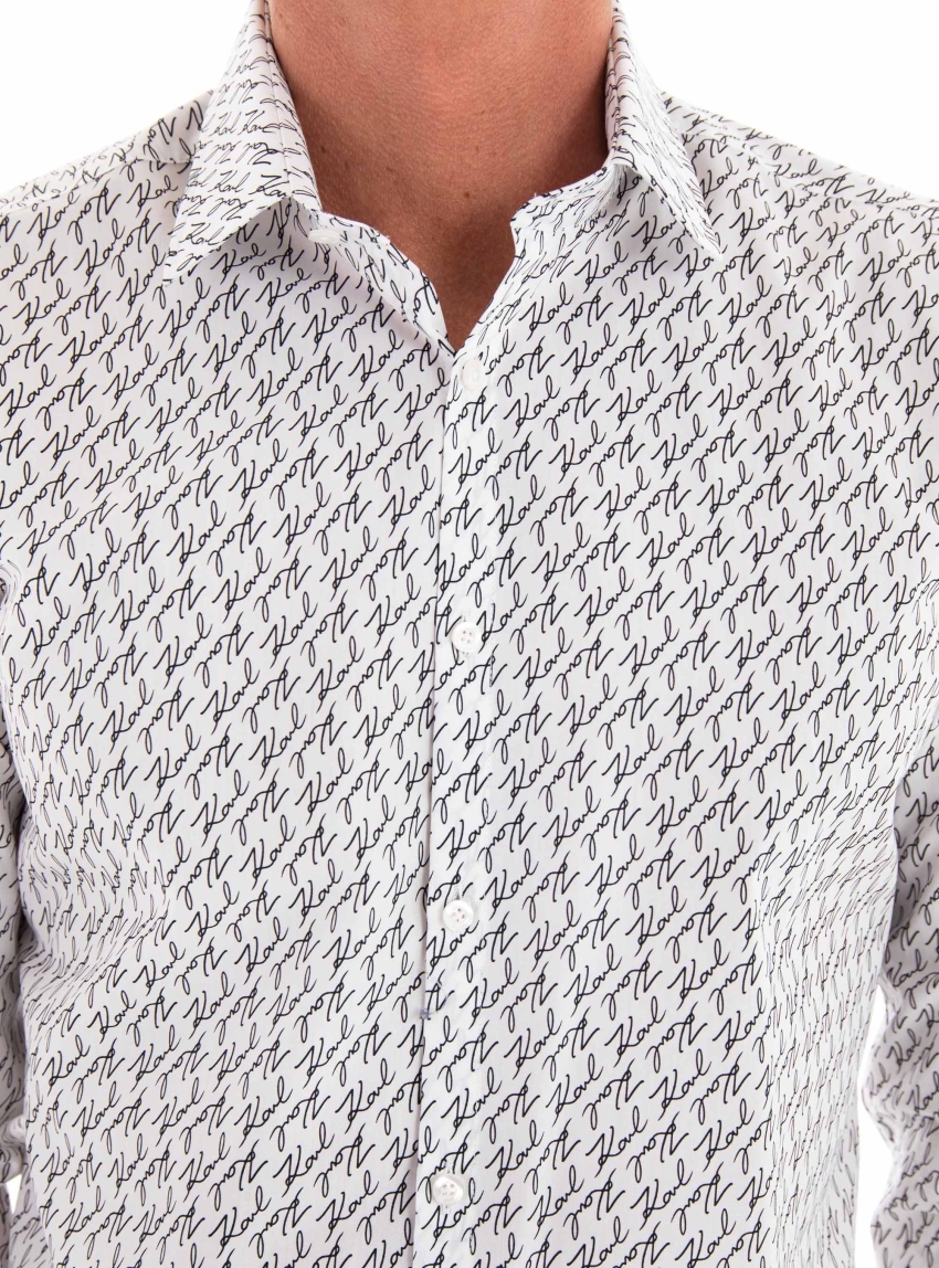 Karl Lagerfeld Slim Fit Shirt - White