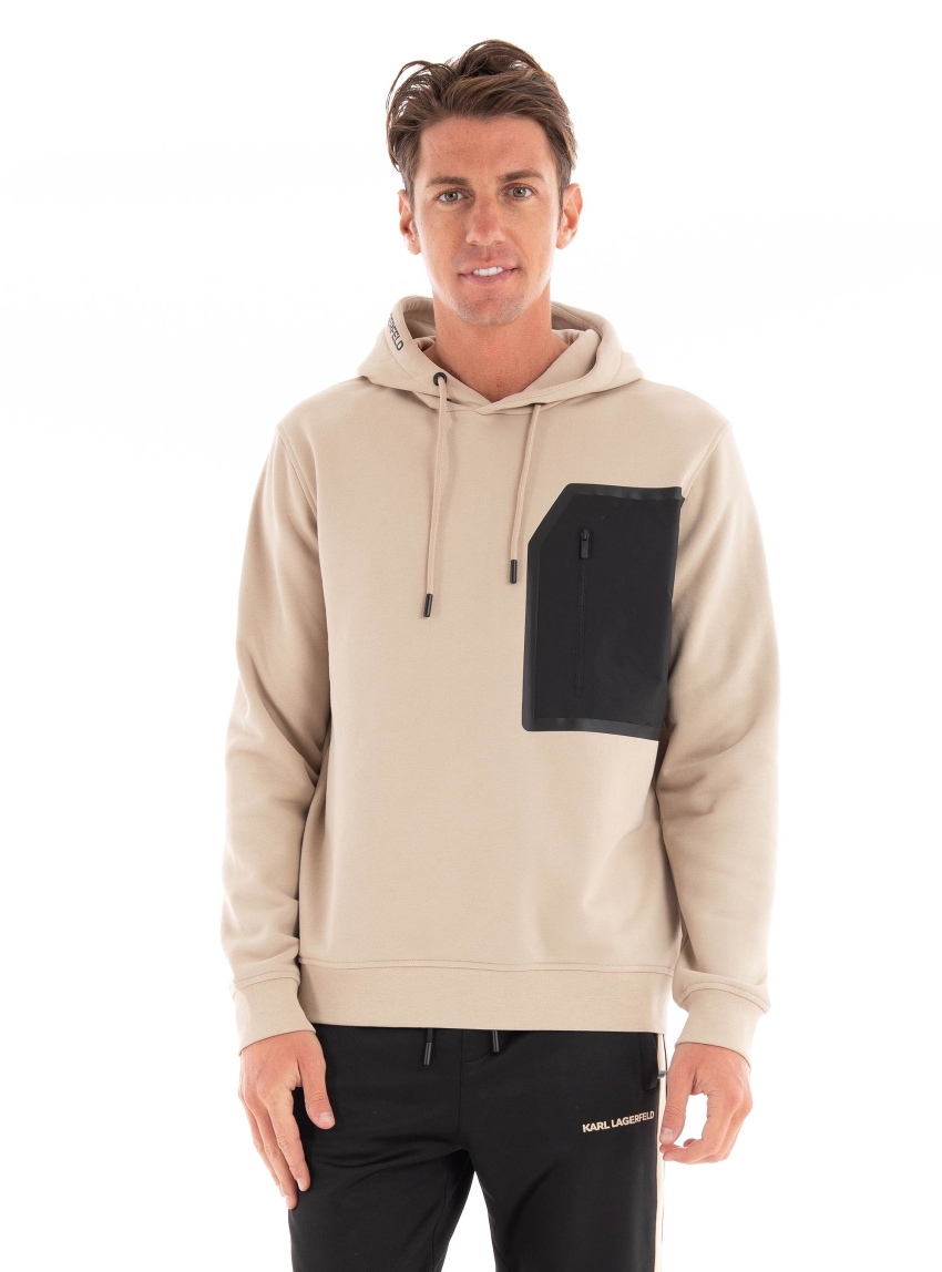 Karl Lagerfeld Regular Fit Sweat Hoodie - Dark Beige
