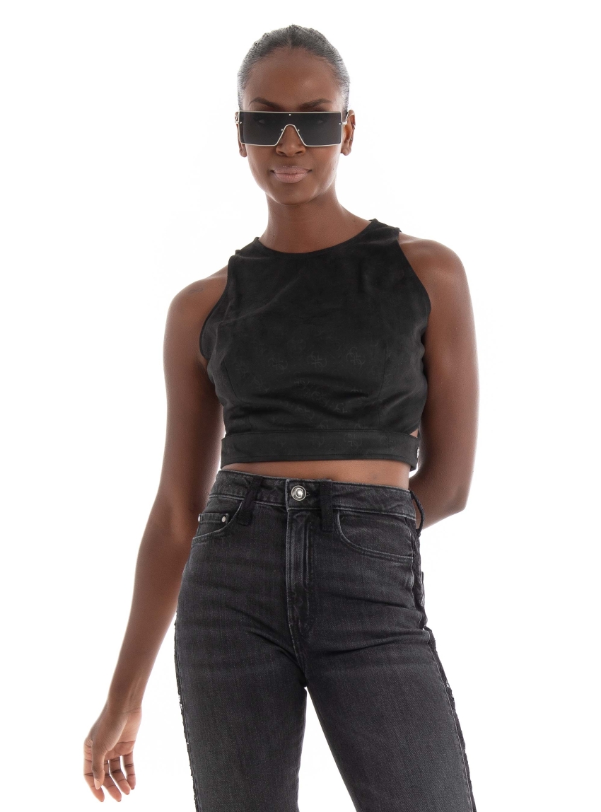 Guess Naomi Slim Fit Top - Jet Black