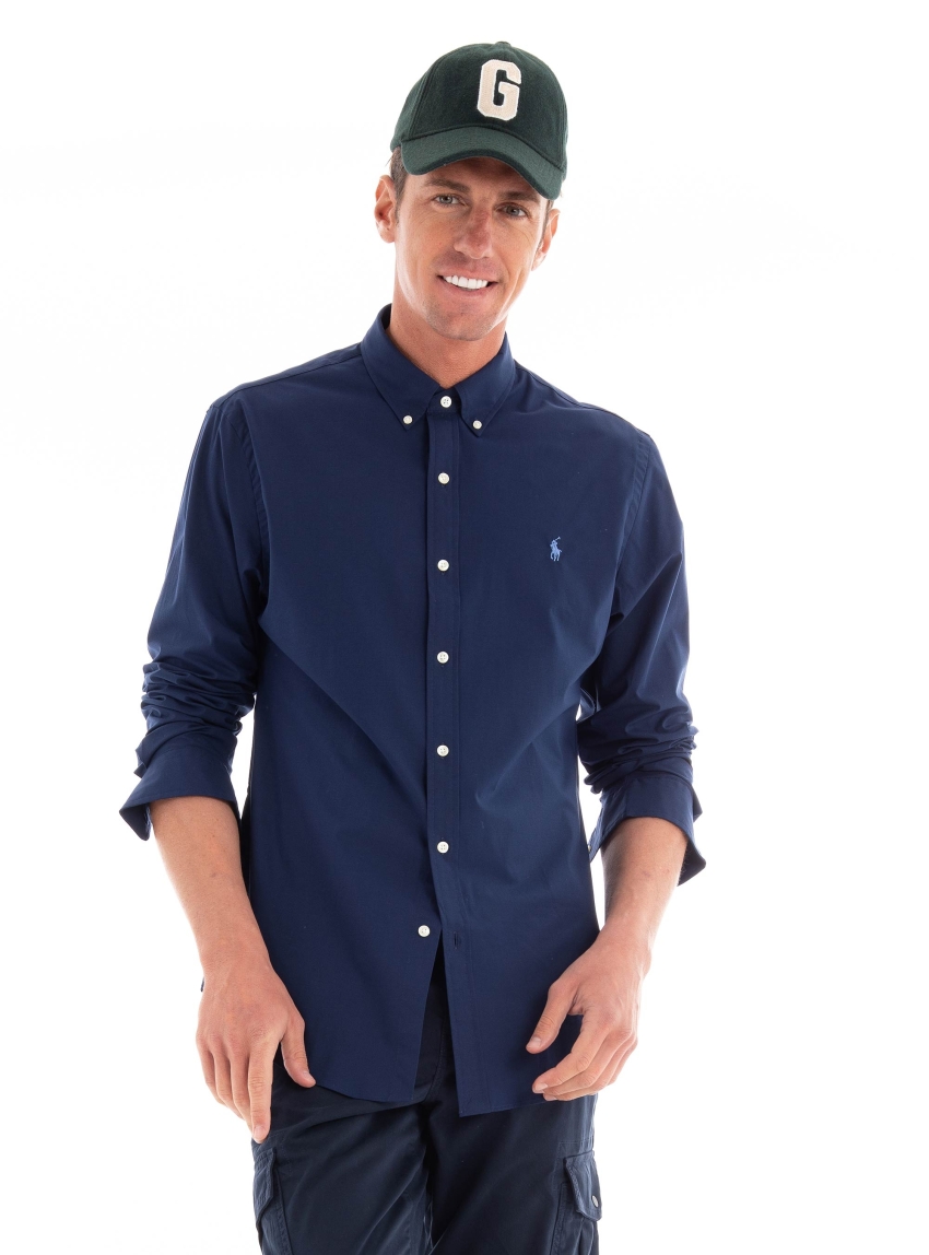 Polo Ralph Lauren Slim Fit Stretch Poplin Shirt - Navy