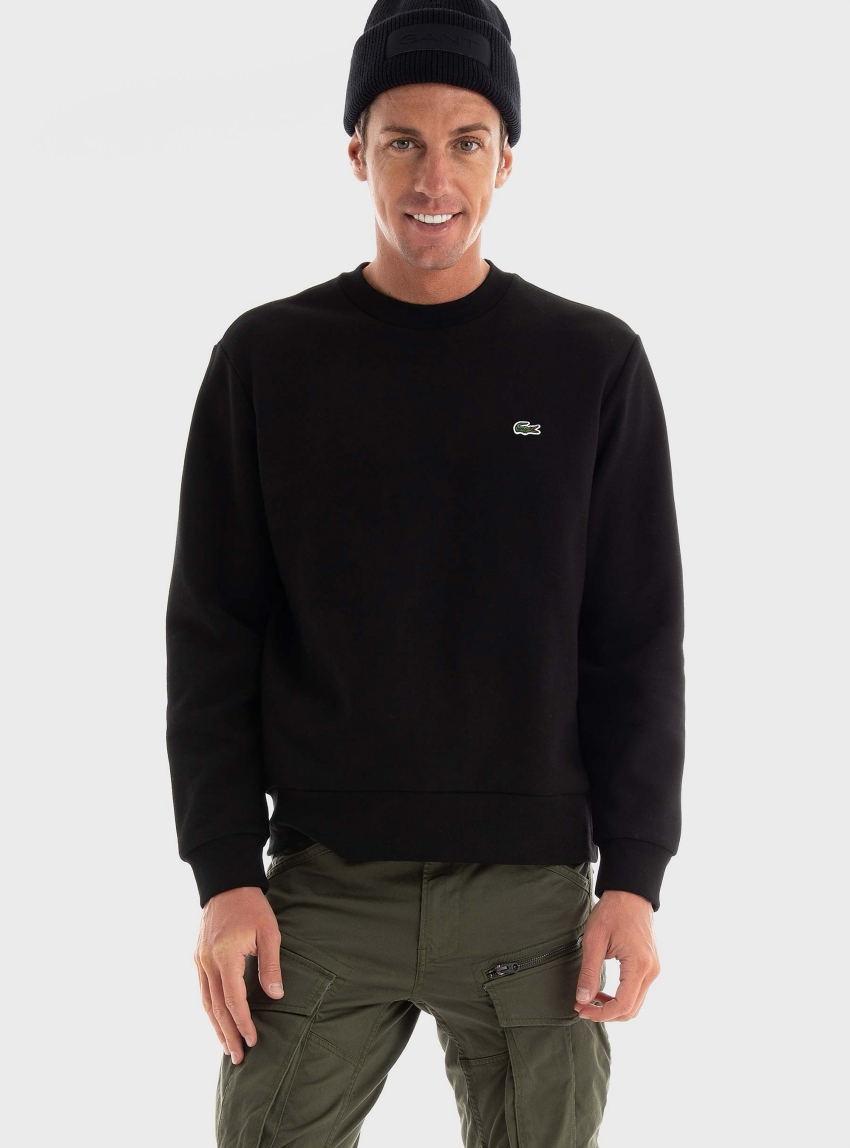 Lacoste Classic Fit Low Cut Neck Sweater - Black