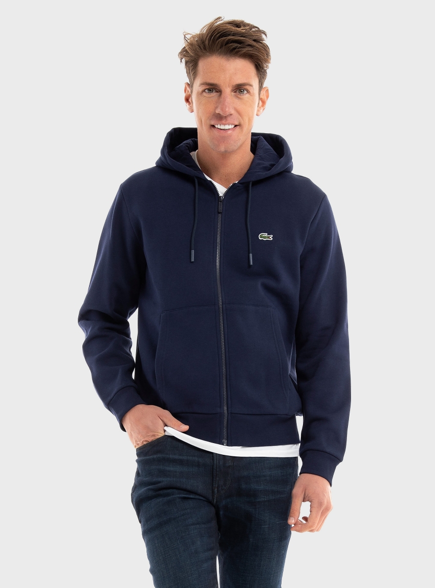 Lacoste Classic Fit Full Zip Sweat Hoodie - Navy