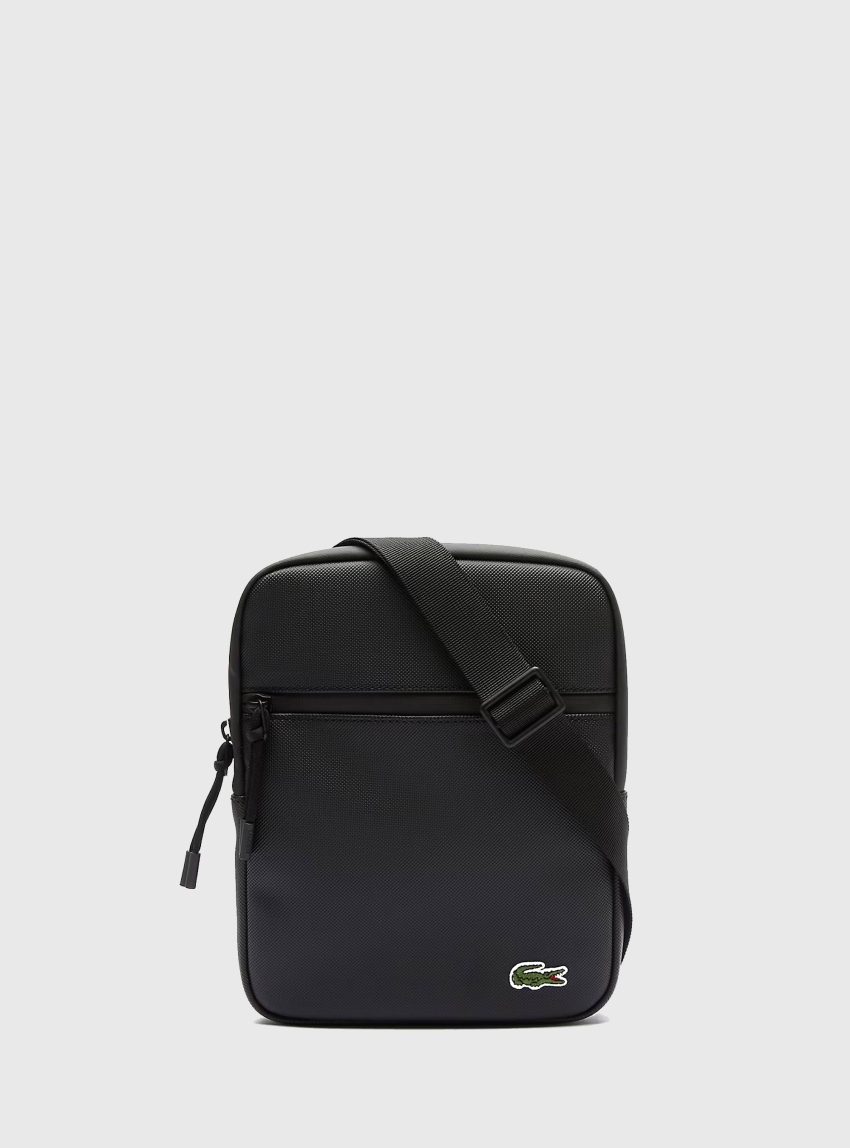 Lacoste Petit Pique Crossover Medium Zip Up Bag - Black