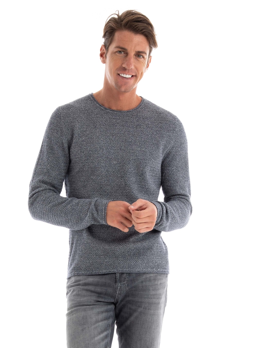 Jack & Jones Premium Miguel  Crew Neck Knit - Dark Grey