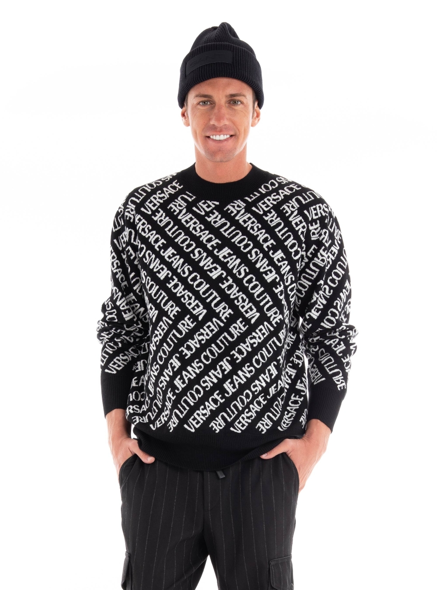 Versace Jeans Couture Monogram Knit - Black & White
