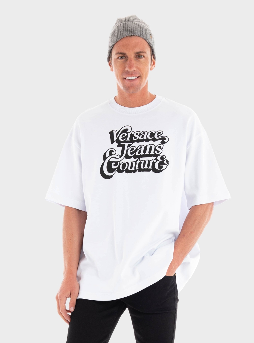 Versace Jeans Couture Interlock Logo Spen T-Shirt - White