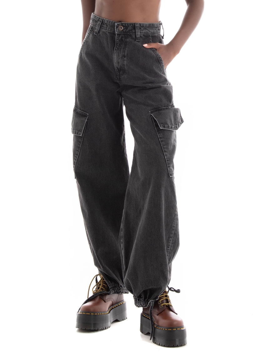 Only Pernille High Waist Cargo Jogger Jeans - Black